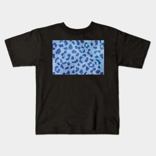 Blue shinny glitter Kids T-Shirt